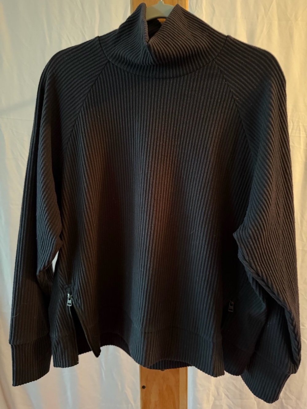 Asics Black Ribbed Turtleneck Sweater